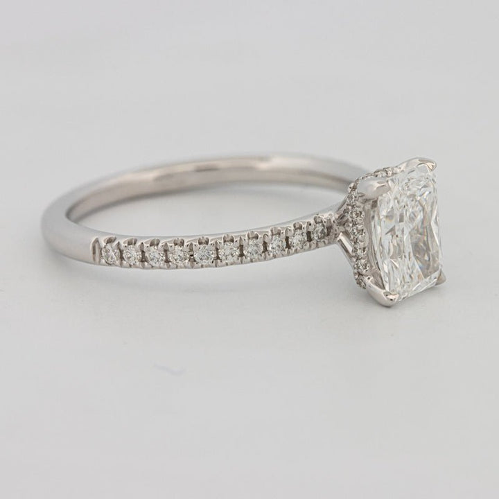 1 CT Radiant Cut Under - Halo Pavé Solitaire (LG) - ZIZOV DIAMONDS