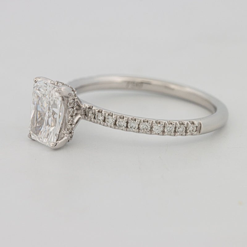 1 CT Radiant Cut Under - Halo Pavé Solitaire (LG) - ZIZOV DIAMONDS