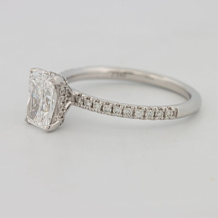 1 CT Radiant Cut Under - Halo Pavé Solitaire (LG) - ZIZOV DIAMONDS