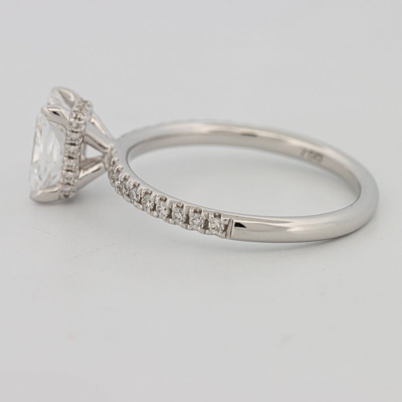 1 CT Radiant Cut Under - Halo Pavé Solitaire (LG) - ZIZOV DIAMONDS