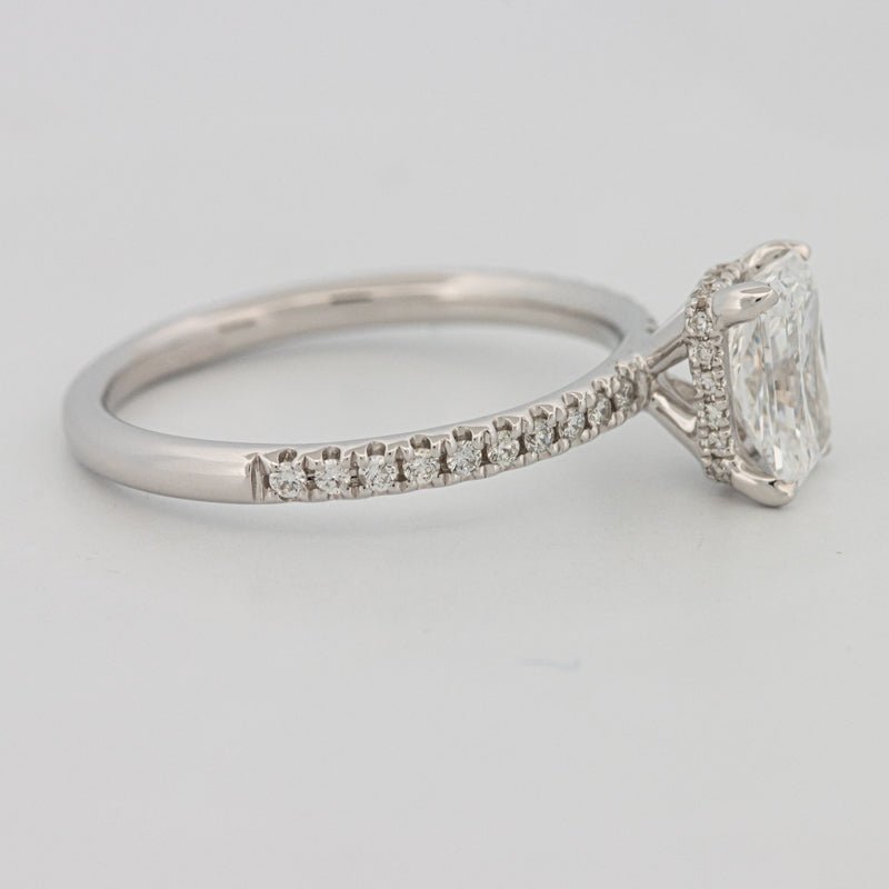 1 CT Radiant Cut Under - Halo Pavé Solitaire (LG) - ZIZOV DIAMONDS