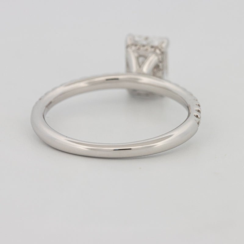 1 CT Radiant Cut Under - Halo Pavé Solitaire (LG) - ZIZOV DIAMONDS