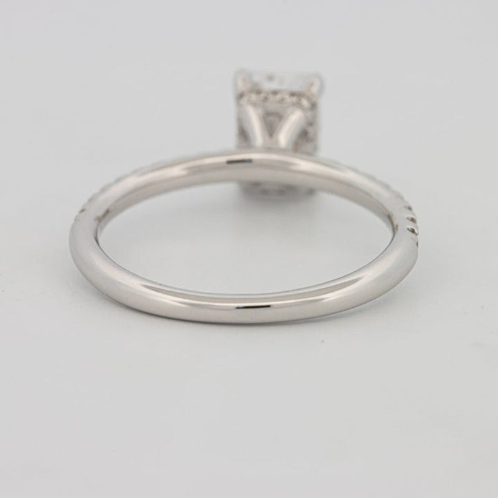 1 CT Radiant Cut Under - Halo Pavé Solitaire (LG) - ZIZOV DIAMONDS