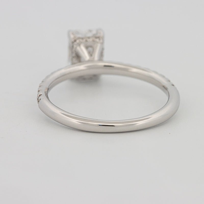 1 CT Radiant Cut Under - Halo Pavé Solitaire (LG) - ZIZOV DIAMONDS