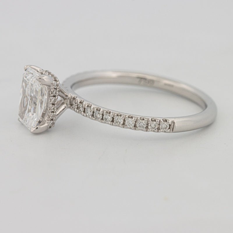 1 CT Radiant Cut Under - Halo Pavé Solitaire (LG) - ZIZOV DIAMONDS