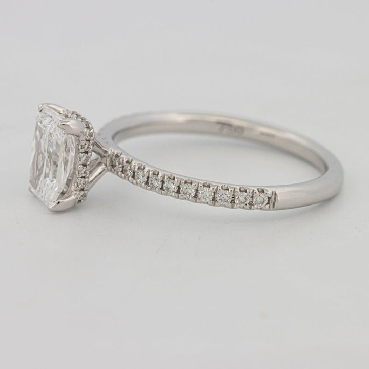 1 CT Radiant Cut Under - Halo Pavé Solitaire (LG) - ZIZOV DIAMONDS