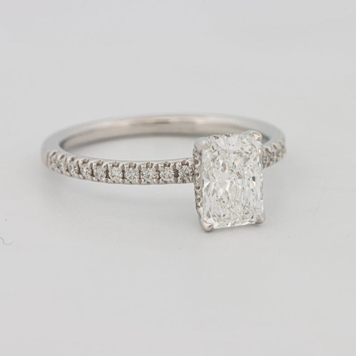 1 CT Radiant Cut Under - Halo Pavé Solitaire (LG) - ZIZOV DIAMONDS