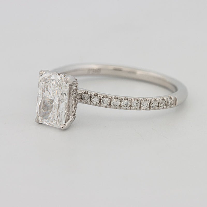 1 CT Radiant Cut Under - Halo Pavé Solitaire (LG) - ZIZOV DIAMONDS