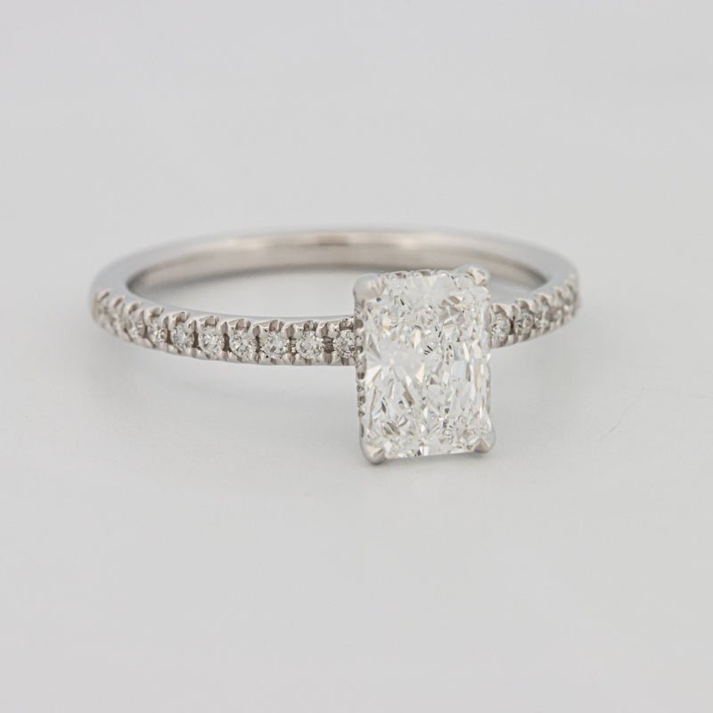 1 CT Radiant Cut Under - Halo Pavé Solitaire (LG) - ZIZOV DIAMONDS