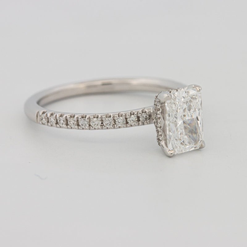 1 CT Radiant Cut Under - Halo Pavé Solitaire (LG) - ZIZOV DIAMONDS