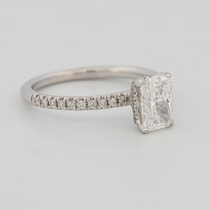 1 CT Radiant Cut Under - Halo Pavé Solitaire (LG) - ZIZOV DIAMONDS