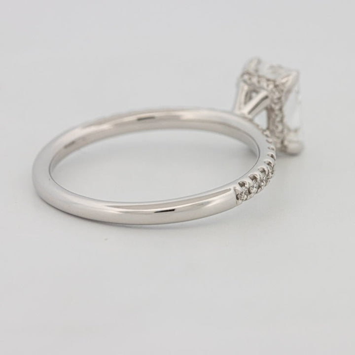 1 CT Radiant Cut Under - Halo Pavé Solitaire (LG) - ZIZOV DIAMONDS