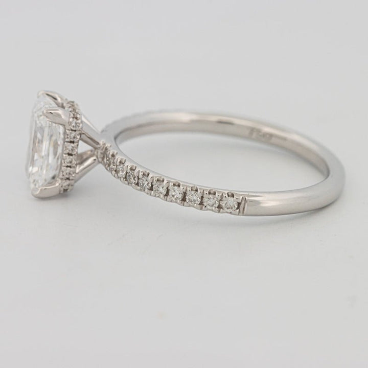 1 CT Radiant Cut Under - Halo Pavé Solitaire (LG) - ZIZOV DIAMONDS