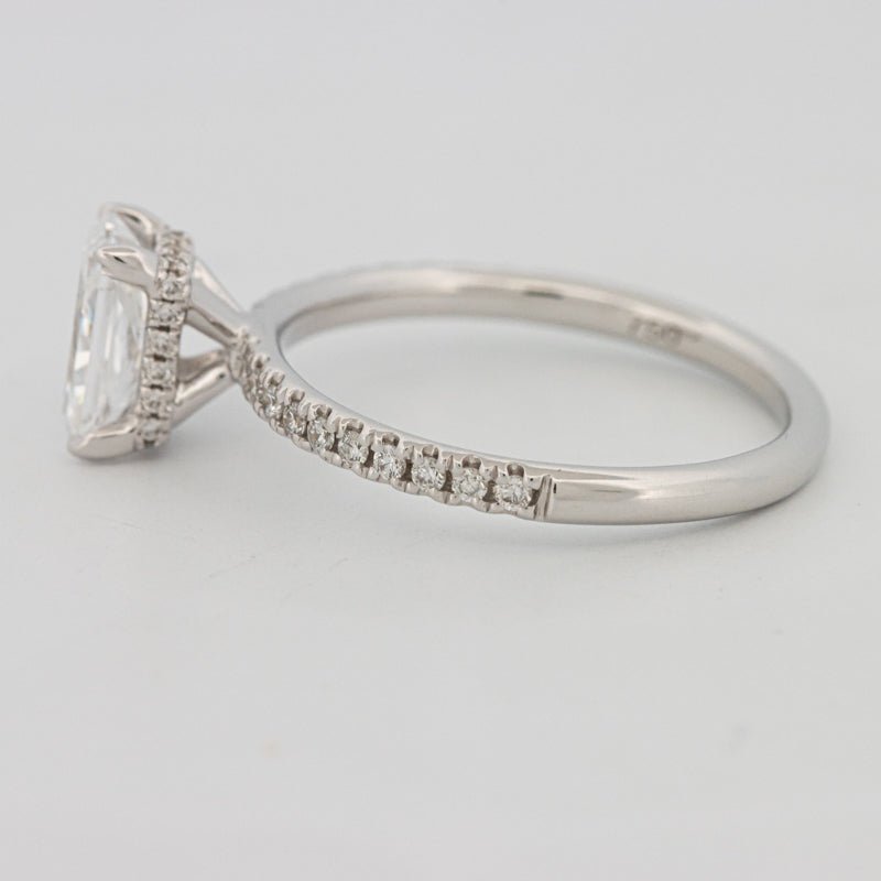 1 CT Radiant Cut Under - Halo Pavé Solitaire (LG) - ZIZOV DIAMONDS