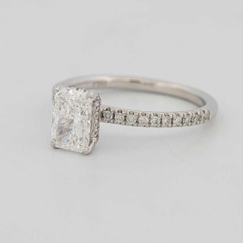 1 CT Radiant Cut Under - Halo Pavé Solitaire (LG) - ZIZOV DIAMONDS
