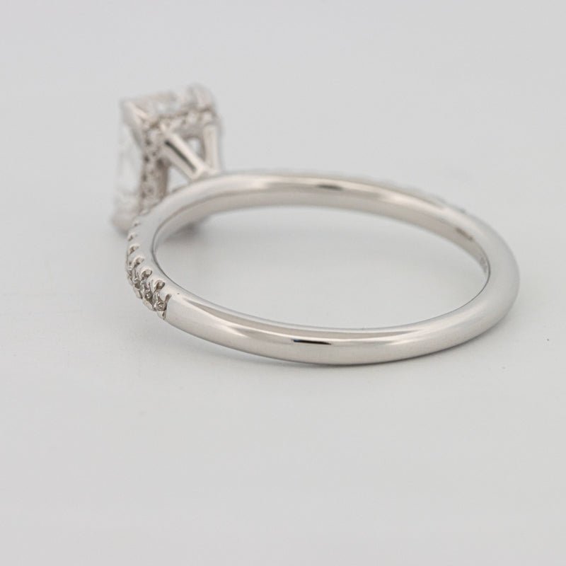 1 CT Radiant Cut Under - Halo Pavé Solitaire (LG) - ZIZOV DIAMONDS