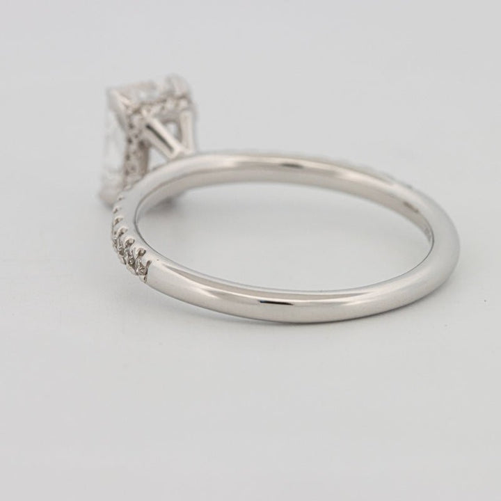 1 CT Radiant Cut Under - Halo Pavé Solitaire (LG) - ZIZOV DIAMONDS