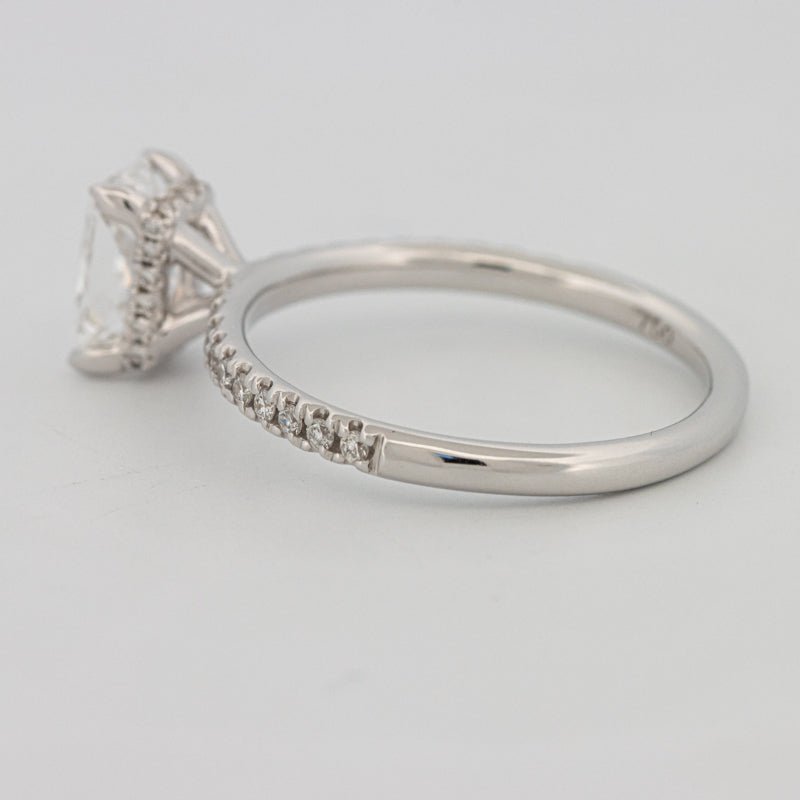 1 CT Radiant Cut Under - Halo Pavé Solitaire (LG) - ZIZOV DIAMONDS