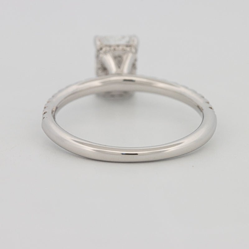 1 CT Radiant Cut Under - Halo Pavé Solitaire (LG) - ZIZOV DIAMONDS