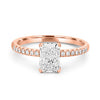 1 CT Radiant Cut Under - Halo Pavé Solitaire (LG) - ZIZOV DIAMONDS
