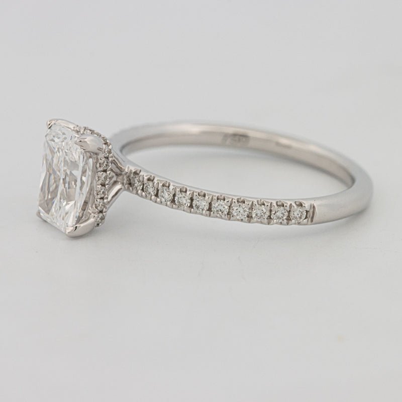1 CT Radiant Cut Under - Halo Pavé Solitaire (LG) - ZIZOV DIAMONDS