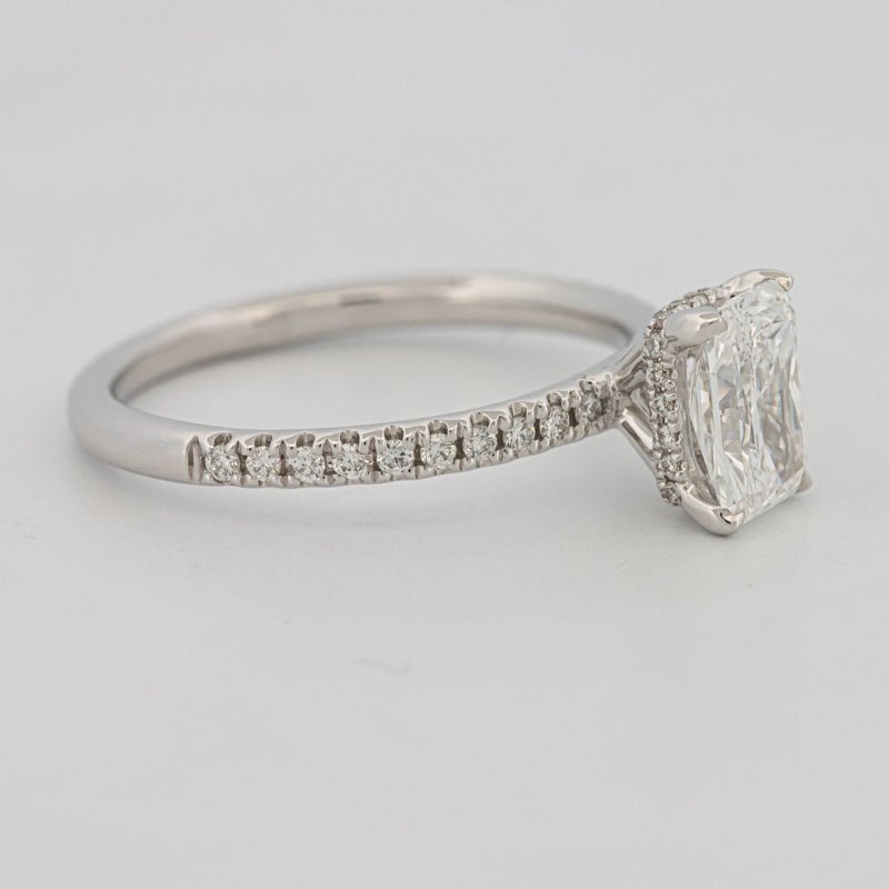 1 CT Radiant Cut Under - Halo Pavé Solitaire (LG) - ZIZOV DIAMONDS