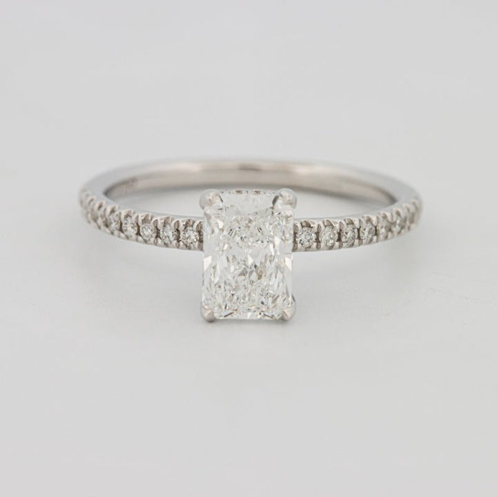 1 CT Radiant Cut Under - Halo Pavé Solitaire (LG) - ZIZOV DIAMONDS