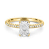 1 CT Radiant Cut Under - Halo Pavé Solitaire (LG) - ZIZOV DIAMONDS