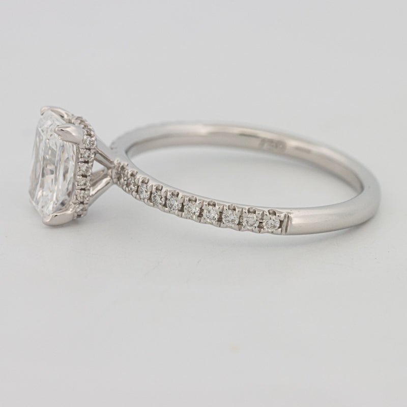 1 CT Radiant Cut Under - Halo Pavé Solitaire (LG) - ZIZOV DIAMONDS