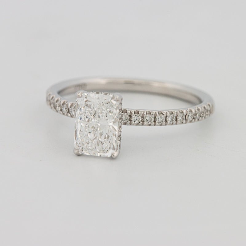 1 CT Radiant Cut Under - Halo Pavé Solitaire (LG) - ZIZOV DIAMONDS