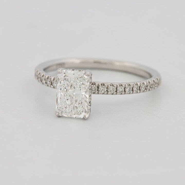 1 CT Radiant Cut Under - Halo Pavé Solitaire (LG) - ZIZOV DIAMONDS