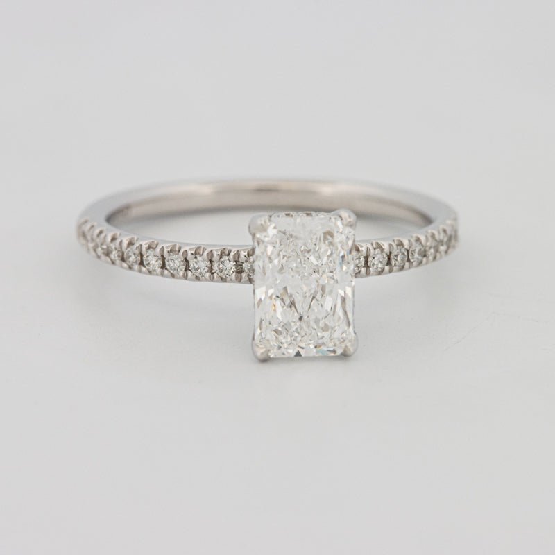 1 CT Radiant Cut Under - Halo Pavé Solitaire (LG) - ZIZOV DIAMONDS