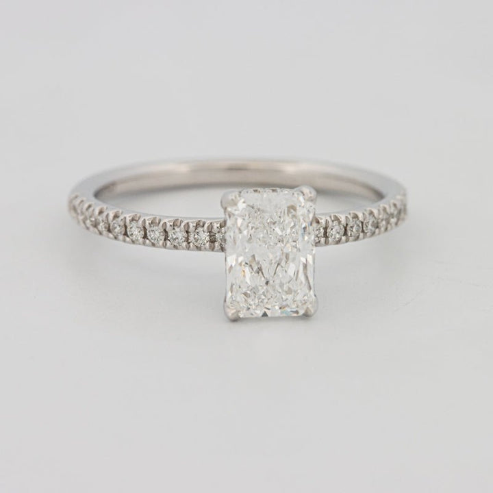 1 CT Radiant Cut Under - Halo Pavé Solitaire (LG) - ZIZOV DIAMONDS