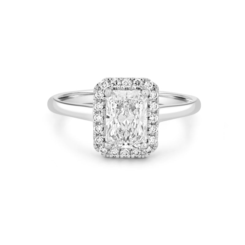 1 CT Radiant Halo Solitaire (LG) - ZIZOV DIAMONDS