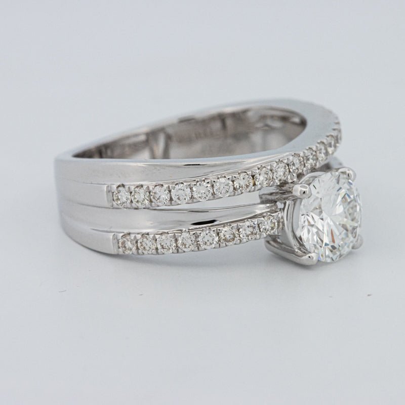 1 CT Round Cut Double Band Pavé Ring (LG) - ZIZOV DIAMONDS