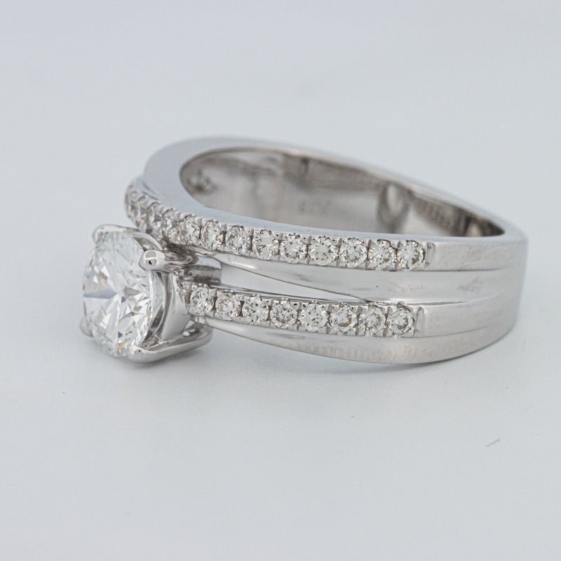 1 CT Round Cut Double Band Pavé Ring (LG) - ZIZOV DIAMONDS