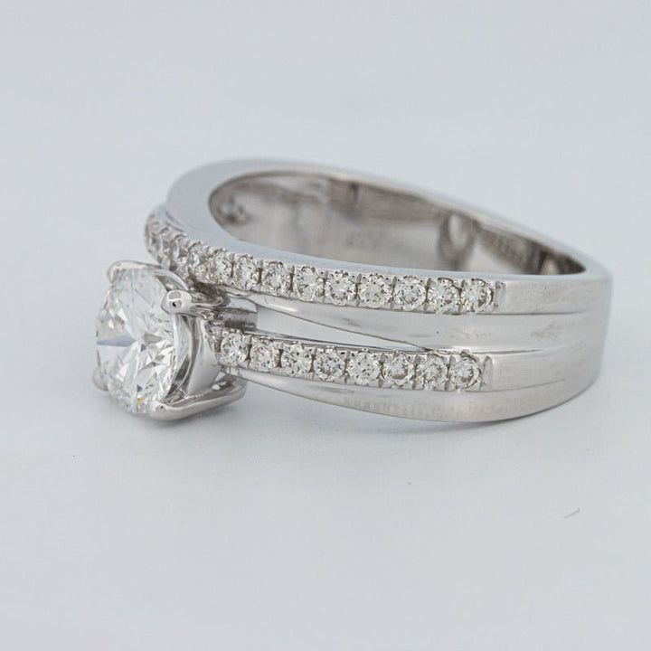 1 CT Round Cut Double Band Pavé Ring (LG) - ZIZOV DIAMONDS