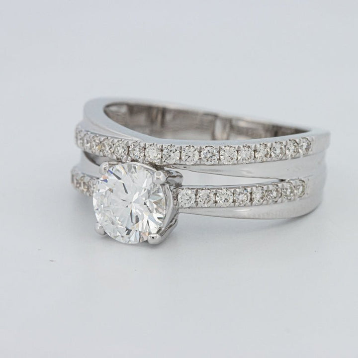 1 CT Round Cut Double Band Pavé Ring (LG) - ZIZOV DIAMONDS