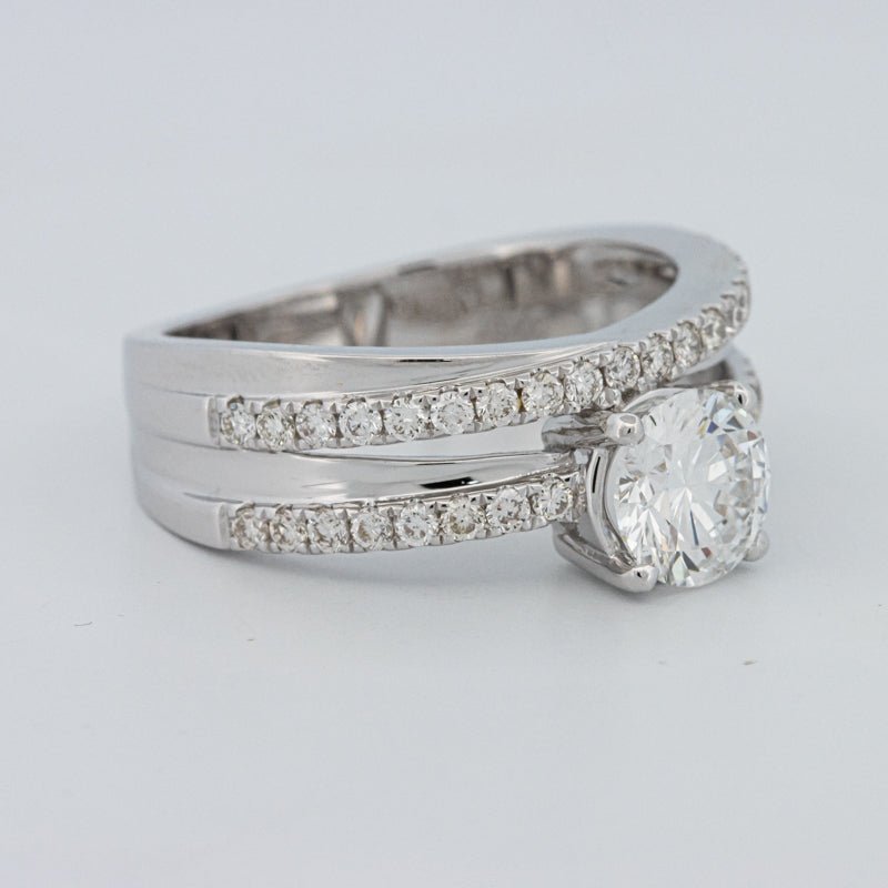 1 CT Round Cut Double Band Pavé Ring (LG) - ZIZOV DIAMONDS