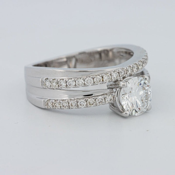 1 CT Round Cut Double Band Pavé Ring (LG) - ZIZOV DIAMONDS