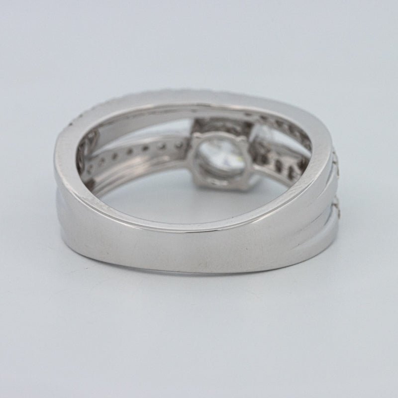 1 CT Round Cut Double Band Pavé Ring (LG) - ZIZOV DIAMONDS