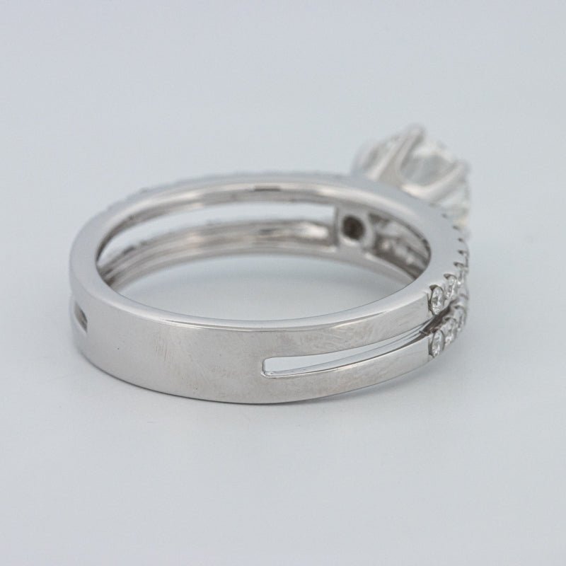1 CT Round Cut Double Band Pavé Ring (LG) - ZIZOV DIAMONDS