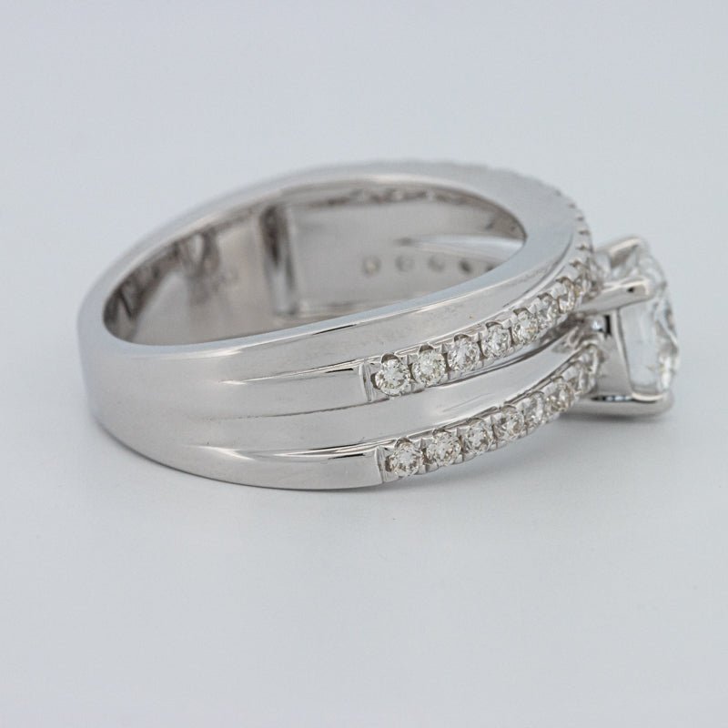 1 CT Round Cut Double Band Pavé Ring (LG) - ZIZOV DIAMONDS
