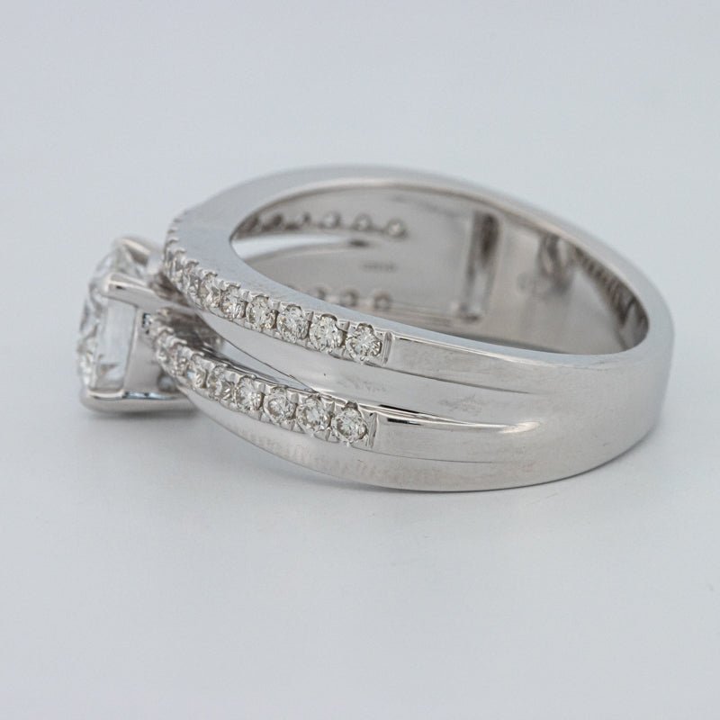 1 CT Round Cut Double Band Pavé Ring (LG) - ZIZOV DIAMONDS
