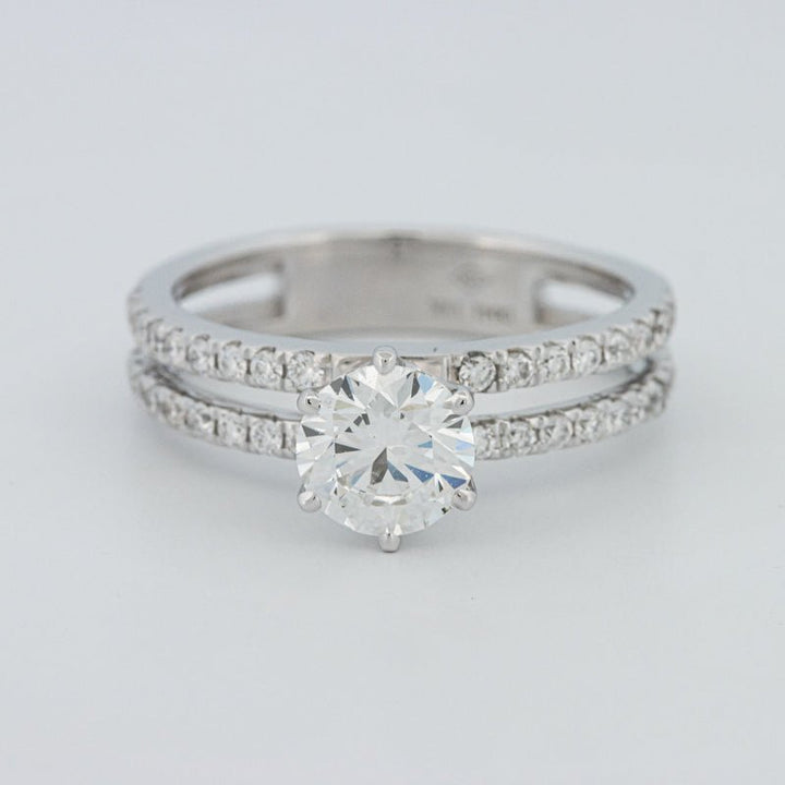 1 CT Round Cut Double Band Pavé Ring (LG) - ZIZOV DIAMONDS