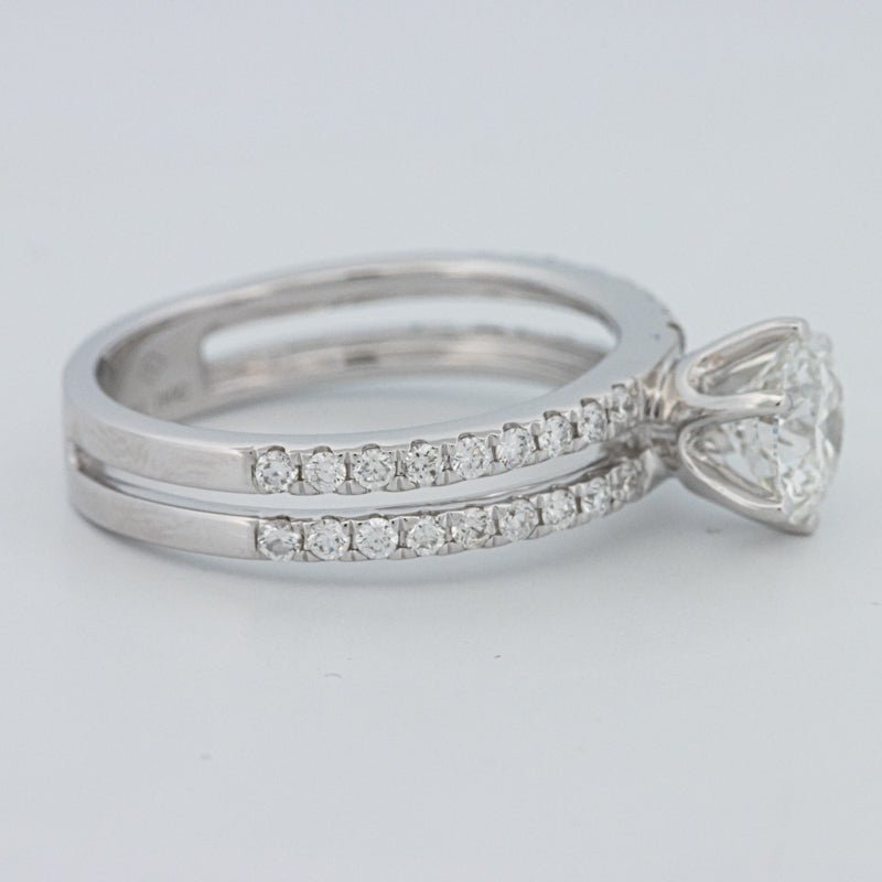 1 CT Round Cut Double Band Pavé Ring (LG) - ZIZOV DIAMONDS