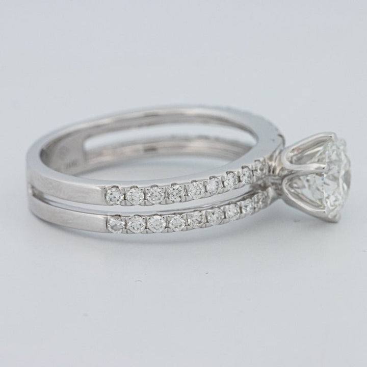 1 CT Round Cut Double Band Pavé Ring (LG) - ZIZOV DIAMONDS