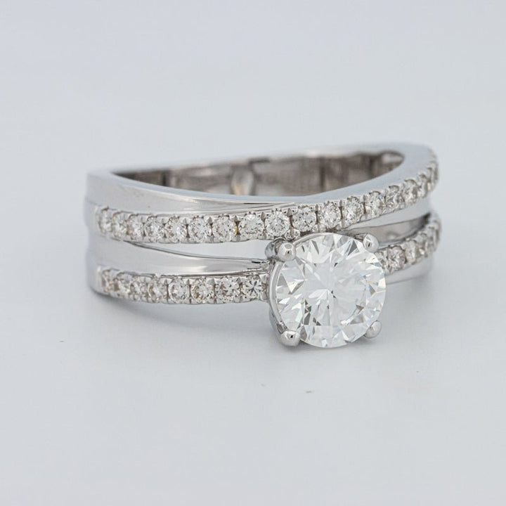 1 CT Round Cut Double Band Pavé Ring (LG) - ZIZOV DIAMONDS