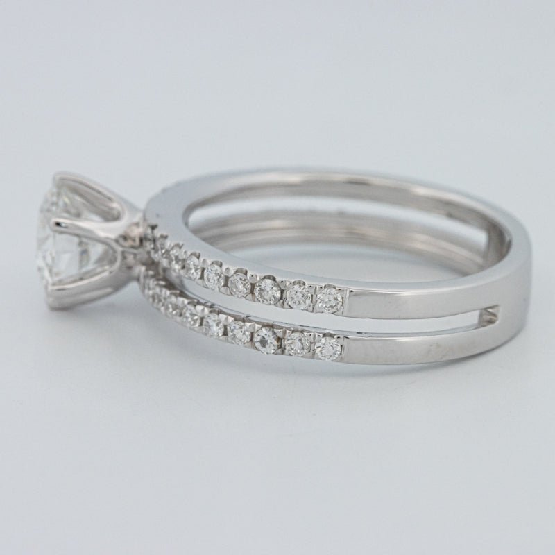 1 CT Round Cut Double Band Pavé Ring (LG) - ZIZOV DIAMONDS