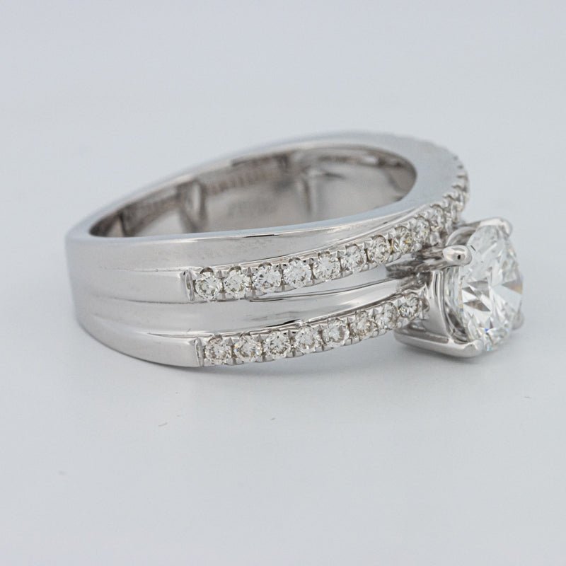 1 CT Round Cut Double Band Pavé Ring (LG) - ZIZOV DIAMONDS